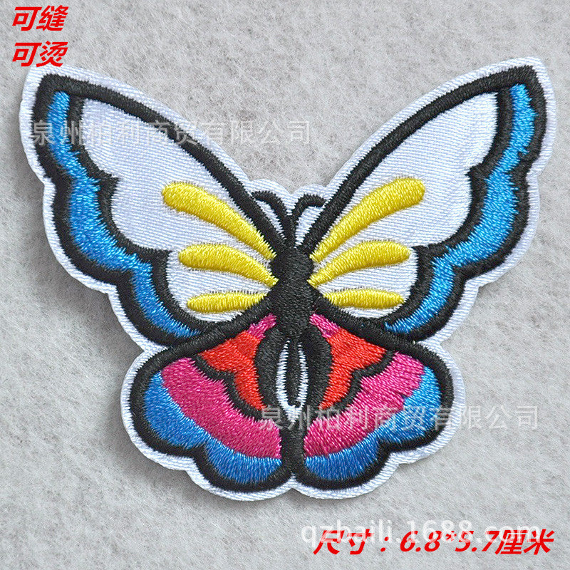 Wholesale Butterfly cartoon embroidery patch hot stamping